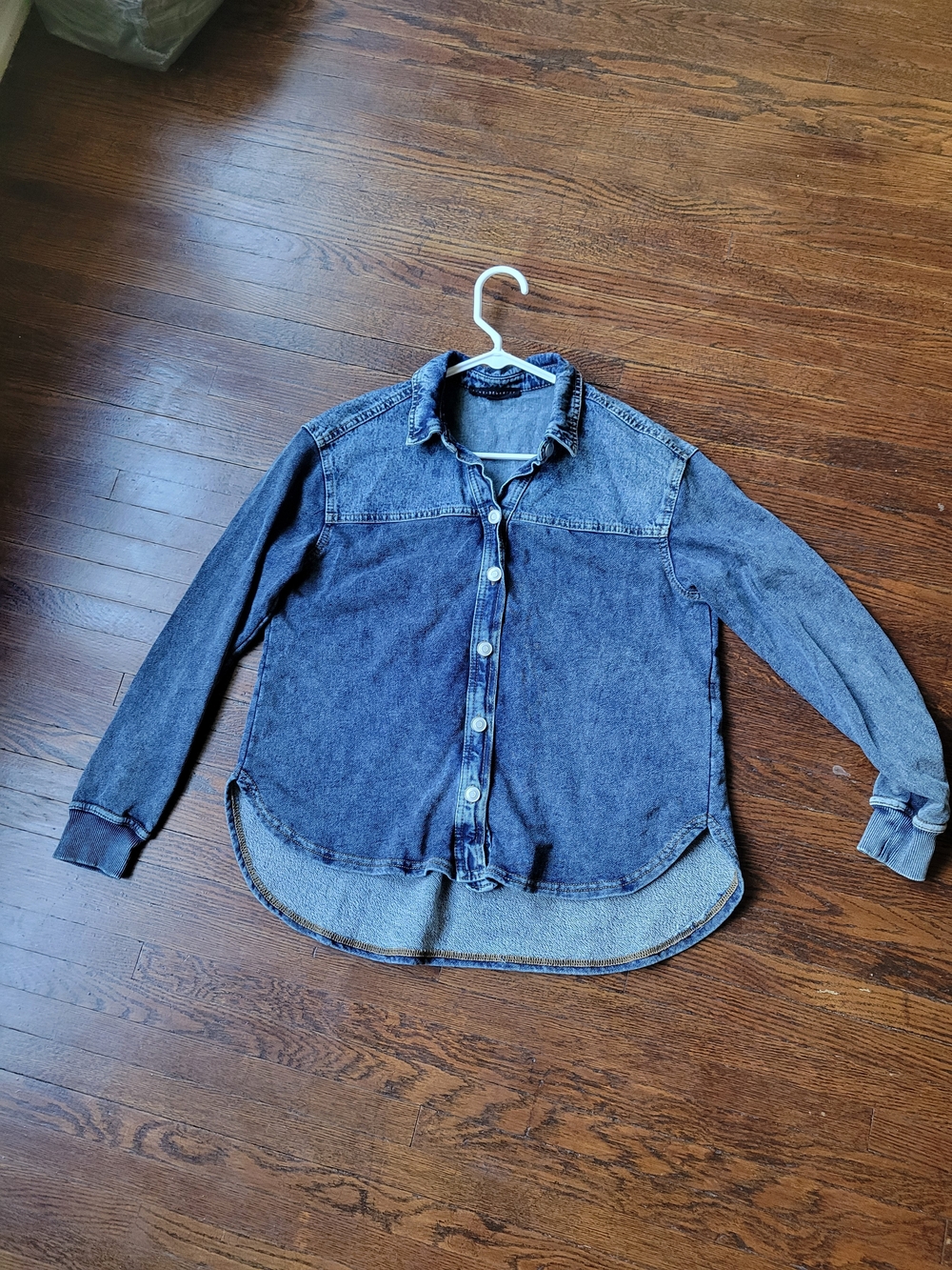 JANE & DELANCEY blue soft denim button-up shirt long sleeve casual Size Small - Picture 10 of 13